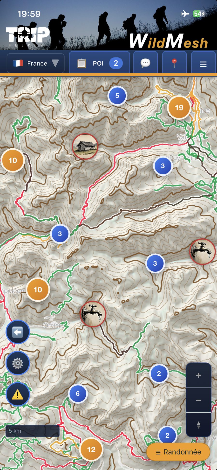 WildMesh sur le terrain, hors ligne